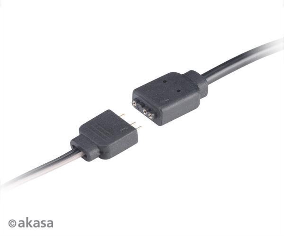 Akasa Addressable RGB LED 1 - 3 splitter and extension cable 50cm