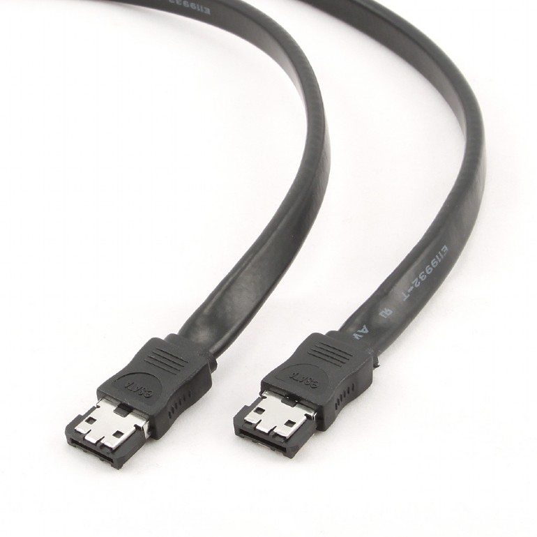 ESATA II kabel, 0,5 m, zwart
