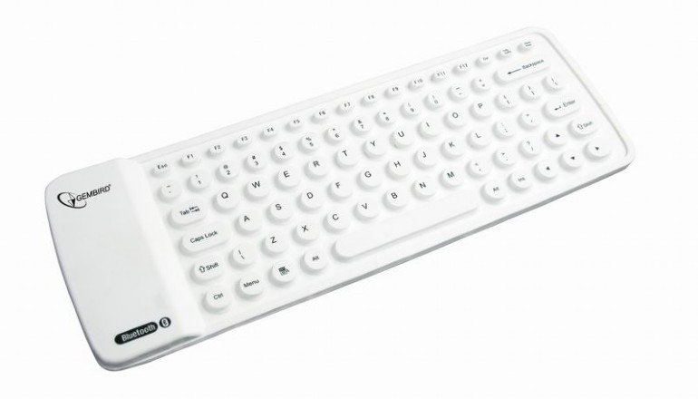 Flexibel Bluetooth toetsenbord, wit, US layout